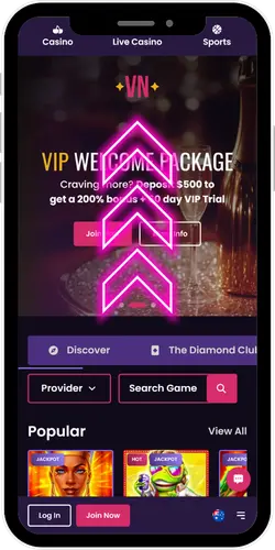 VegasNow Casino official site login